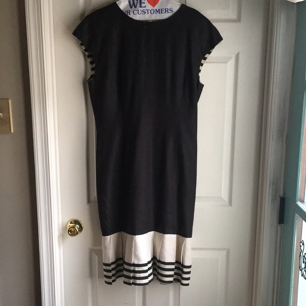 Elegant Navy blue and White Dress